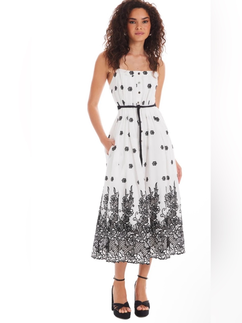 Allison New York Dover Dress in White/Black